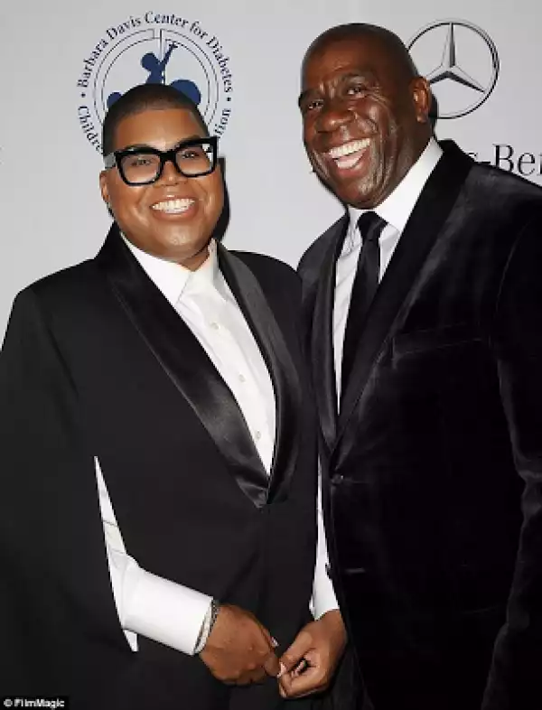EJ Johnson shows off the diamond necklaces he received for Christmas
